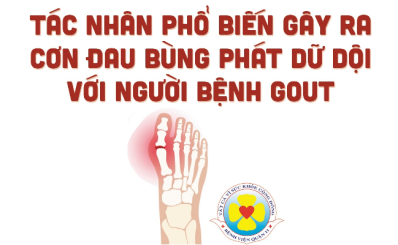 Nguyên nhân phổ biến gây đau cho người bệnh gout